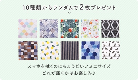 10種類から2枚をランダムでプレゼント!