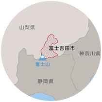 富士吉田市の地図