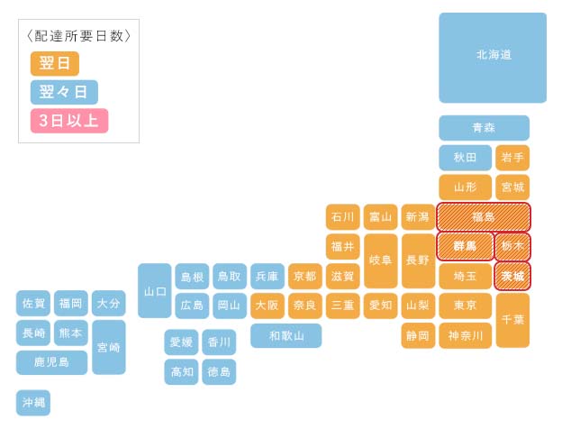 出荷からお届けまでの日数について