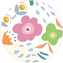 花柄カーテン