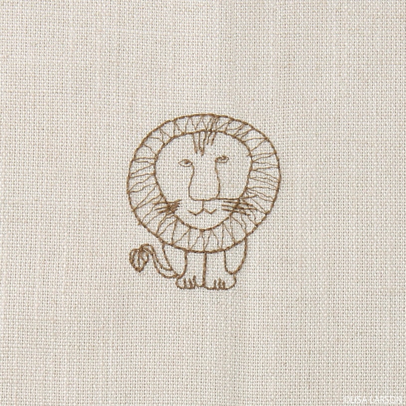 アスワン リサ・ラーソン ～ライオン(刺繍)～ ブラウン