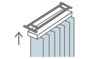 ～バーチカルブラインドの採寸方法～ レール取付け