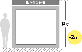 ～バーチカルブラインドの採寸方法～