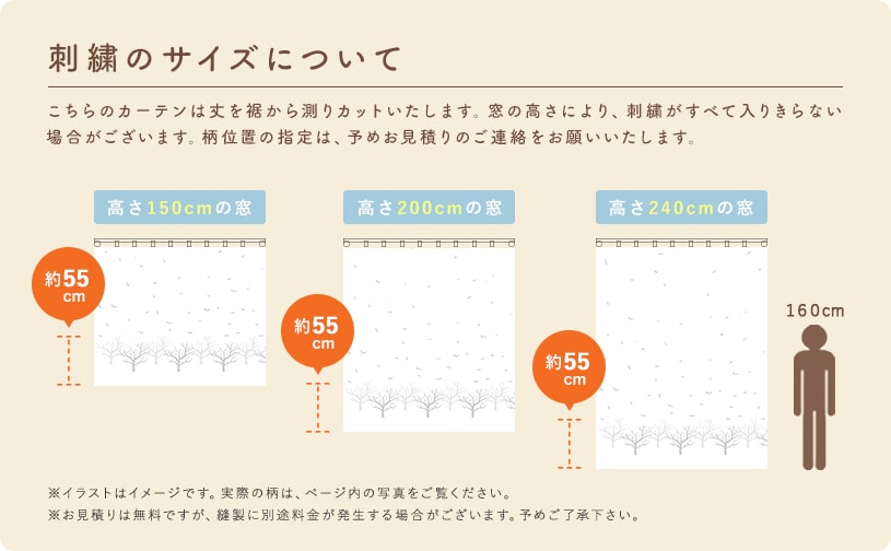 エンブロイダリーレース ～ソア～ ホワイト サイズ