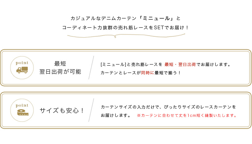 ミニュールセット（×コモン・シャンブル） カーテン