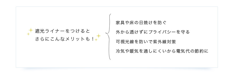 遮光ライナー