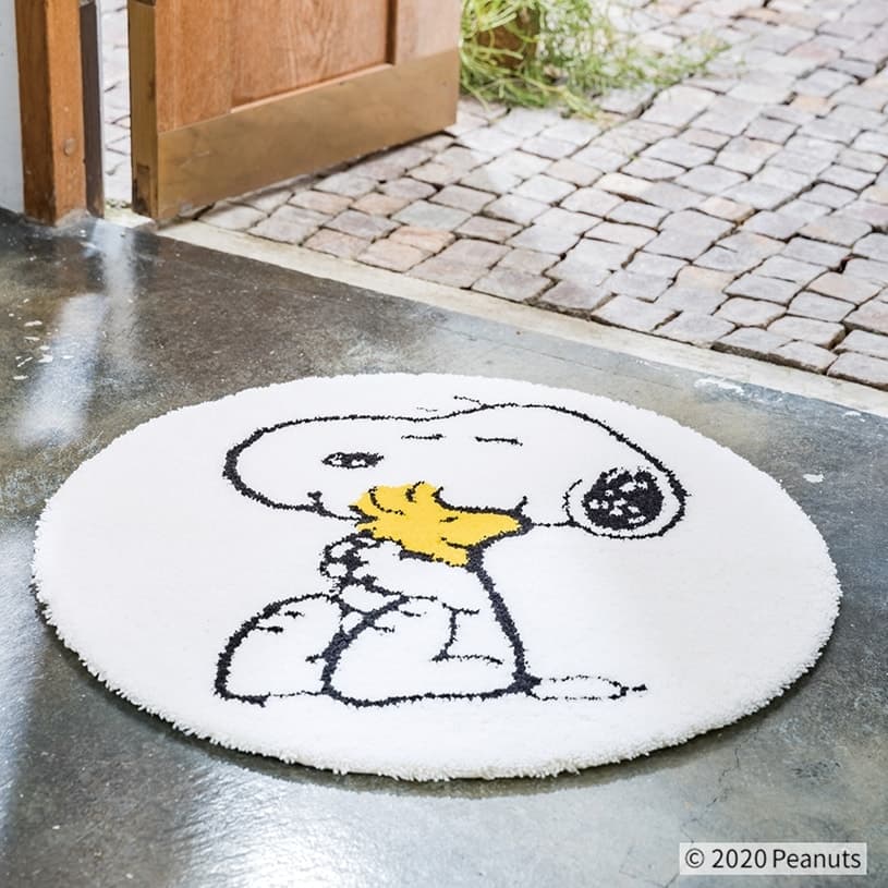 スミノエ PEANUTS クロースフレンドマット ホワイト 65cm(円形)03