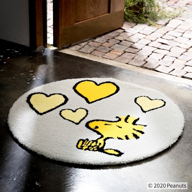 スミノエ Peanuts ウッドストックラブマット ホワイト 65cm 円形 1cm刻みのカーテン パーフェクトスペースカーテン館 スミノエ Peanuts ウッドストックラブマット ホワイト 65cm 円形 1cm刻みのカーテン パーフェクトスペースカーテン館