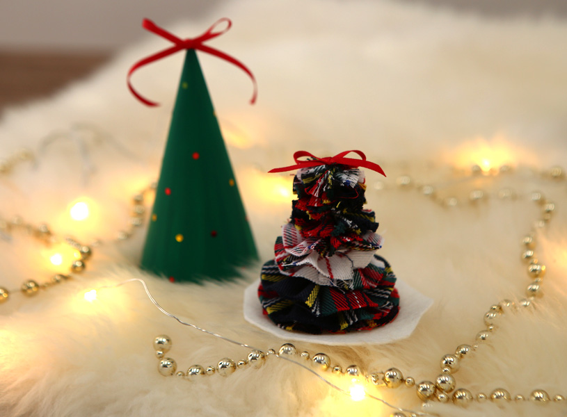 【ハンドメイド】プレゼントにも最適！可愛いミニクリスマスツリーを作っておうちを飾ろう！