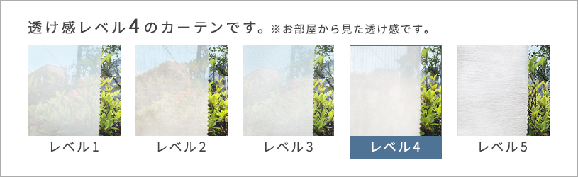 透け感レベルの説明