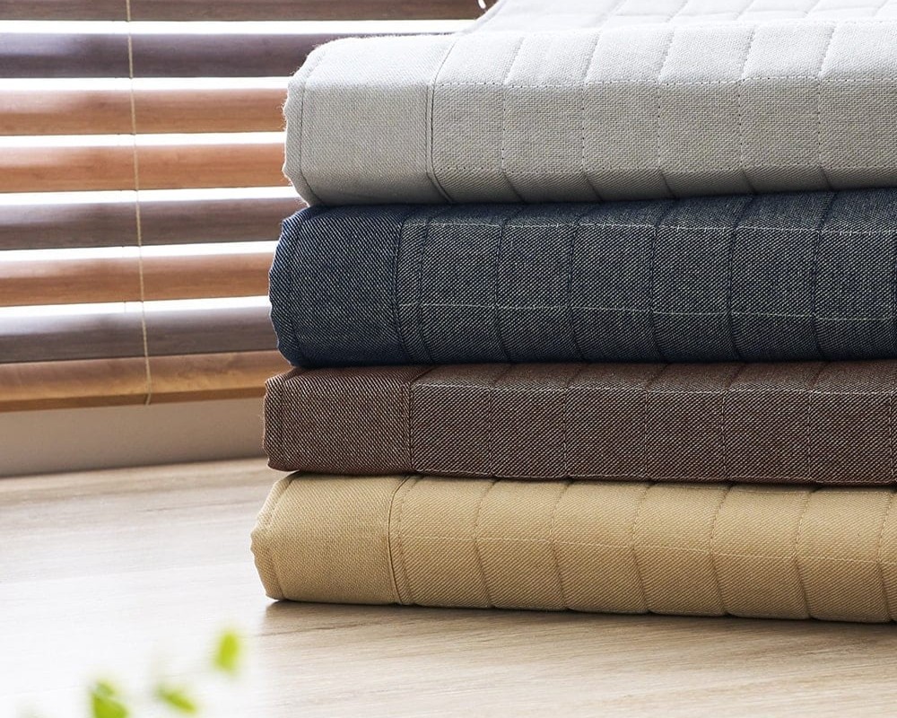 4色のデニム調コットンラグ