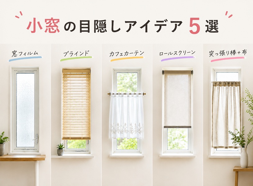 小窓の目隠し方法5選！遮光もできる簡単アイデアを紹介